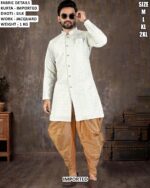 Imported Jacquard Kurta Dhoti Set For Men
