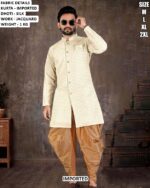 Imported Jacquard Kurta Dhoti Set For Men