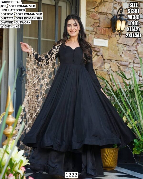 Stylish Festive Wear Roman Silk Suit