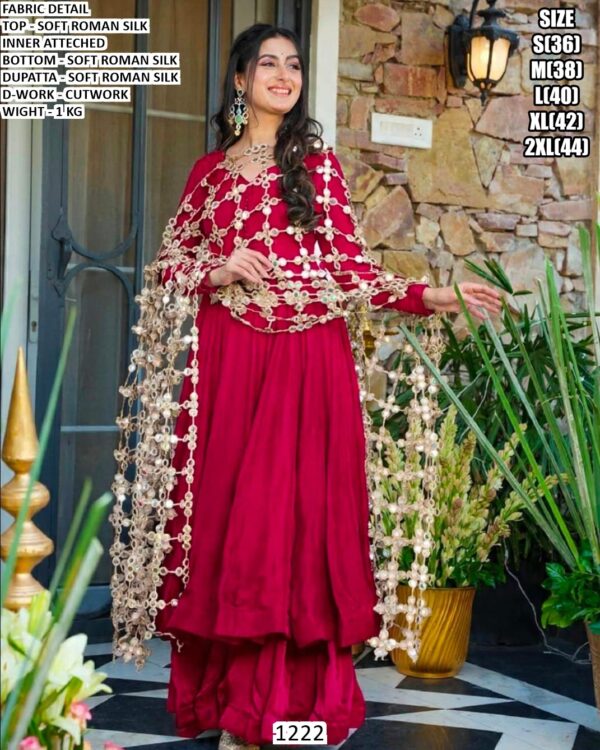 Stylish Festive Wear Roman Silk Suit