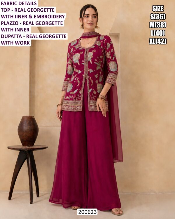 Festive Wear Palazzo Suit With Dupatta