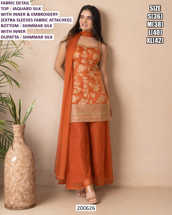 Festive Wear Palazzo Suit With Dupatta