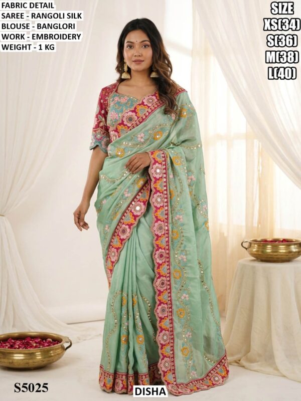 Party Wear Embroidered Saree For Women