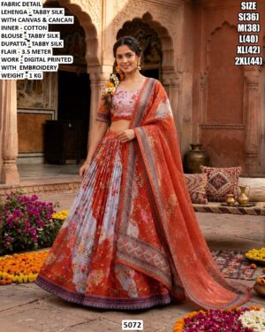 Tabby Silk Digital Printed Lehenga Choli