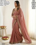 Rangoli Silk Embroidery Saree With Blouse
