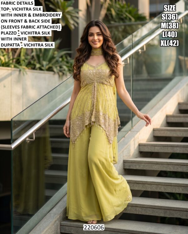 Festive Wear Palazzo Set With Dupatta