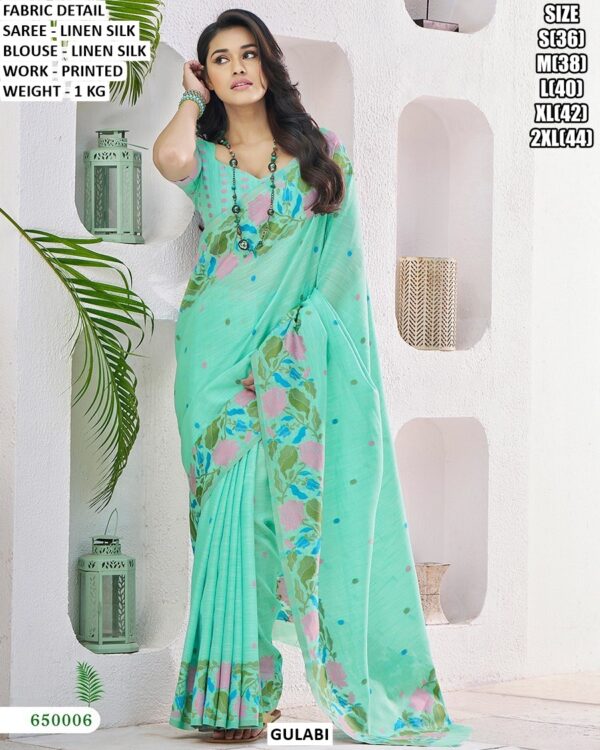 Designer Printed Work Saree For Women