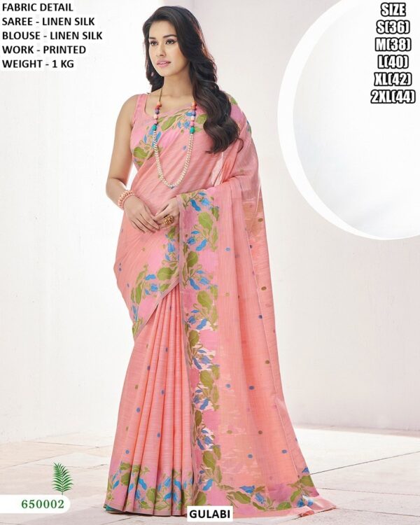 Designer Printed Work Saree For Women