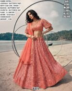 Butterfly Net Sequence Embroidery Lehenga Choli