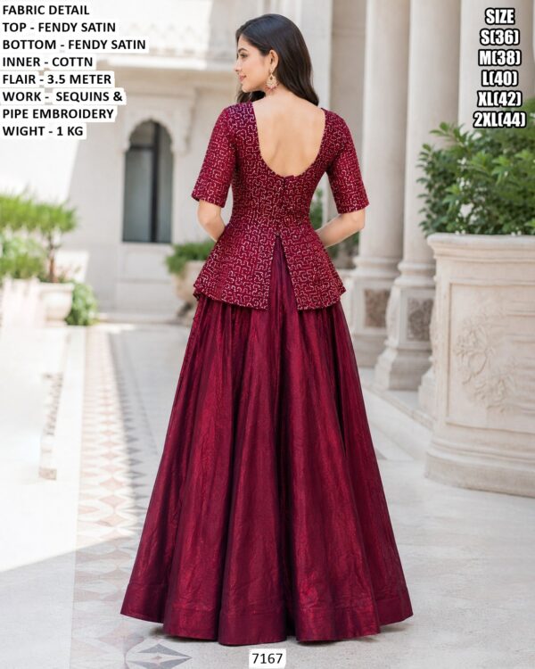 Stylish Pipe Embroidery Gown For Women