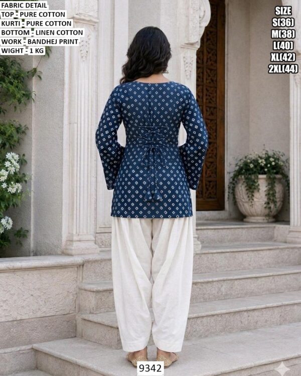 Casual Wear Bandhej Print Kurti Set