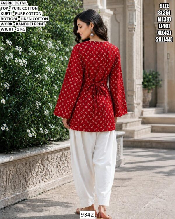 Casual Wear Bandhej Print Kurti Set
