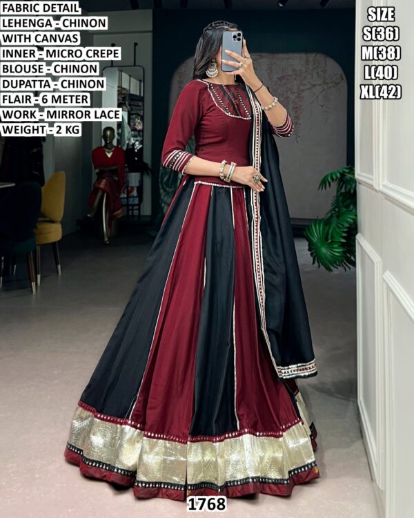 Premium Chinon Lehenga With Dupatta