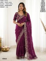 Stylish Party Wear Fendy Satin Saree
