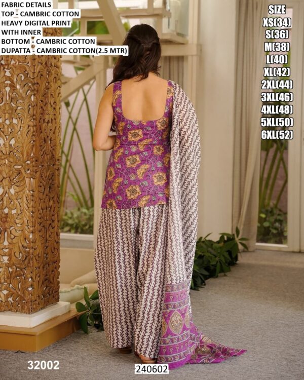 Cambric Cotton Digital Print Suit Set