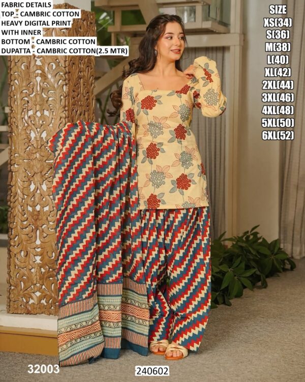 Cambric Cotton Digital Print Suit Set