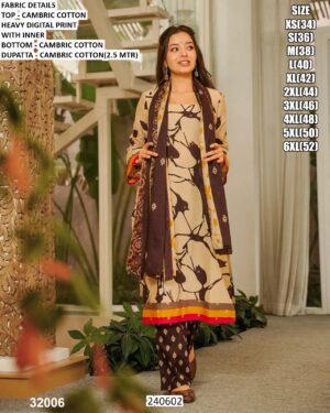 Cambric Cotton Digital Print Suit Set