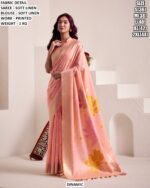Women’S Soft Linen Printed Saree