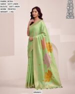 Women’S Soft Linen Printed Saree