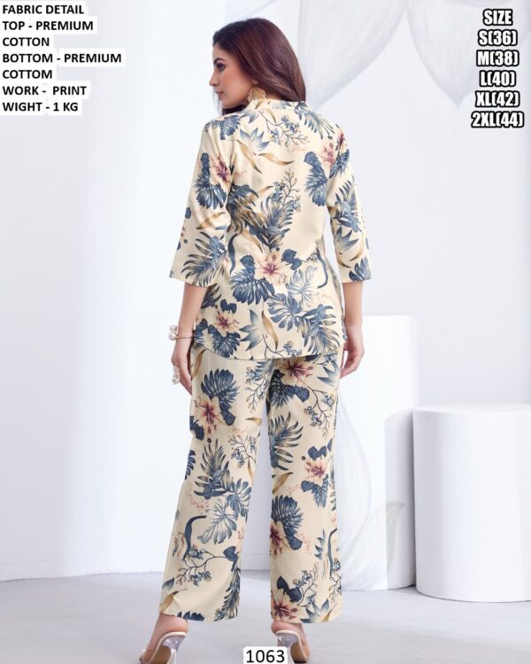 Elegant Casual Wear Top Bottom Set