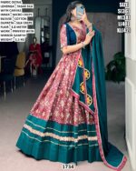 Tasar Silk Lehenga Set With Mirror Gamthi Work