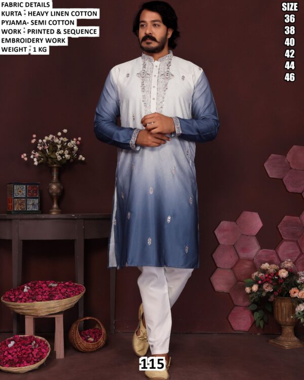 Men’S Heavy Linen Cotton Kurta Pajama
