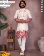 Heavy Khadi Cotton Kurta With Semi Cotton Pyjama