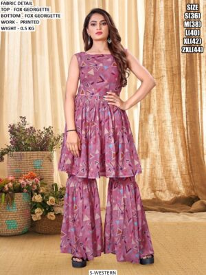 Fox Georgette Printed Gown For Women