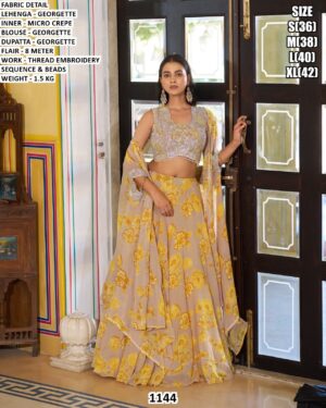 Designer Sequence And Beads Work Lehenga