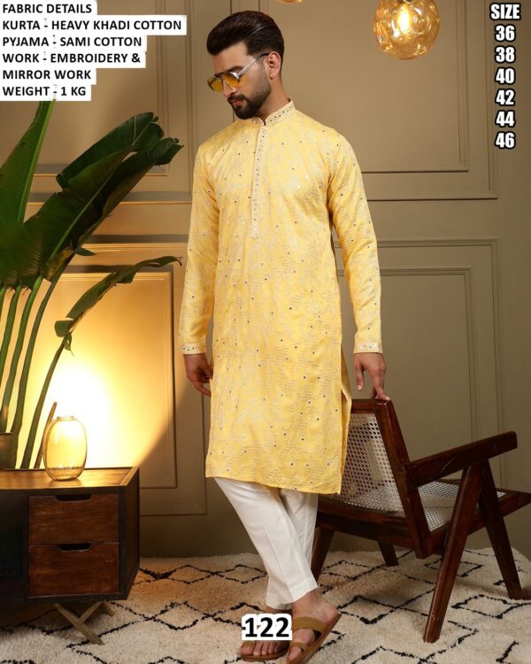 Men’S Heavy Khadi Cotton Kurta Pajama