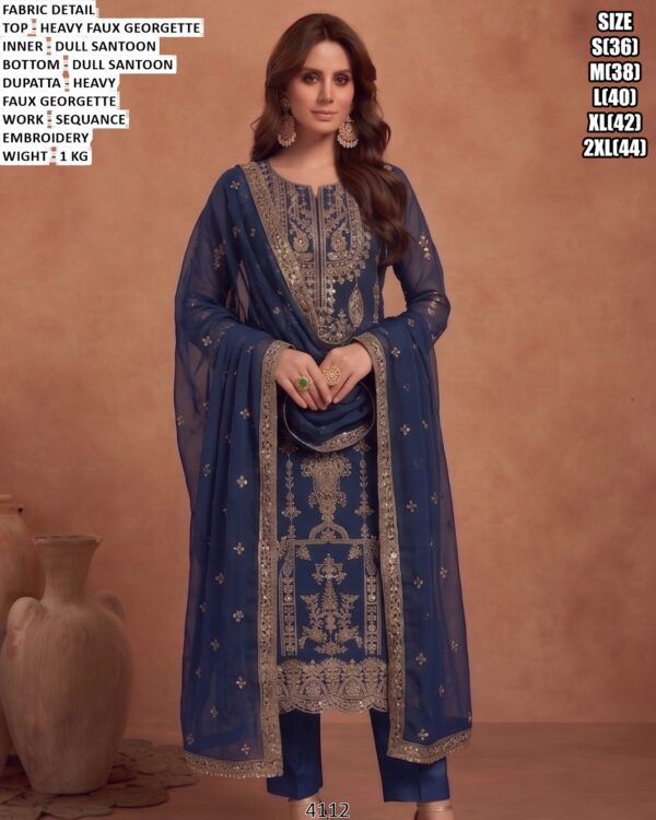 Festive Wear Heavy Faux Georgette Suit
