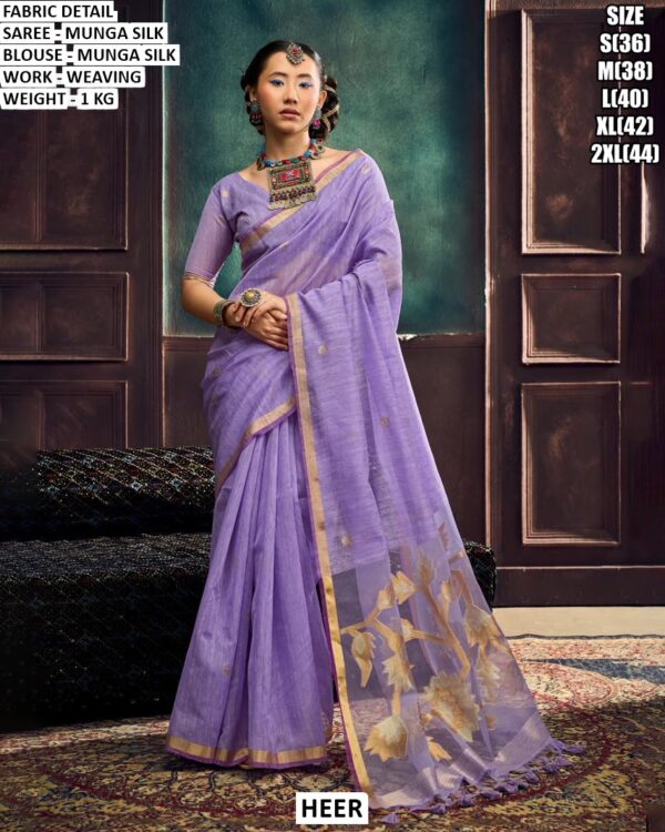 Trendy Munga Silk Designer Saree
