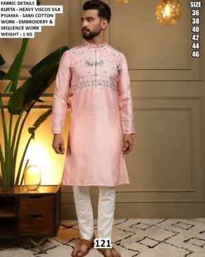 Designer Sequence Work Men Kurta Set