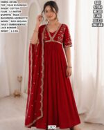 Elegant Faux Blooming Embroidery Gown Set