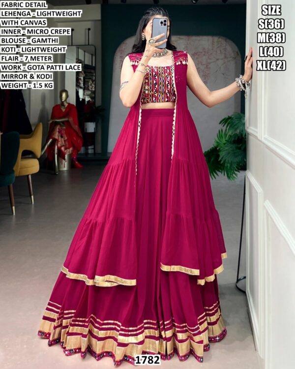 Lightweight Lehenga With Gamthi Blouse And Koti
