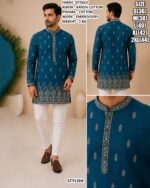 Festive Wear Rayon Cotton Kurta Pyjama