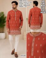 Festive Wear Rayon Cotton Kurta Pyjama