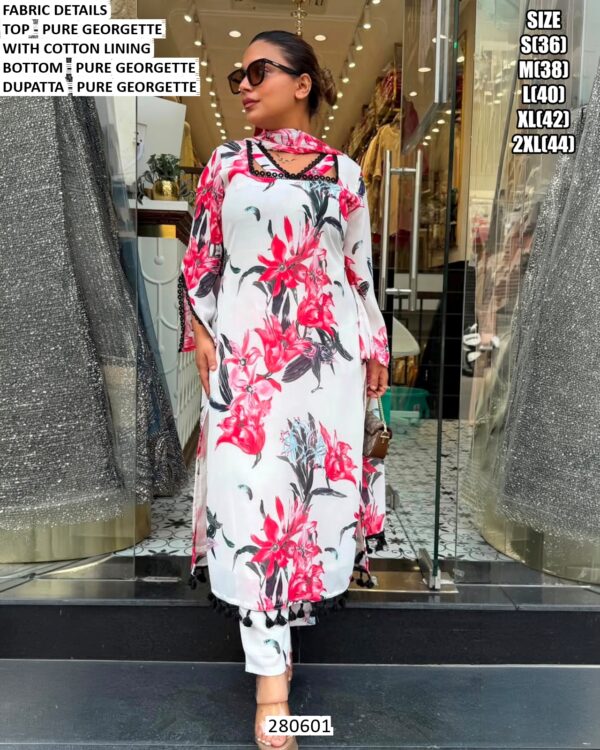 Women’S Pure Georgette Floral Printed Suit Set