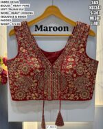 Heavy Italian Silk Designer V-Neck Blouse