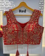 Heavy Italian Silk Designer V-Neck Blouse