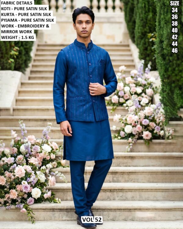 Premium Satin Silk Men Ethnic Outfit