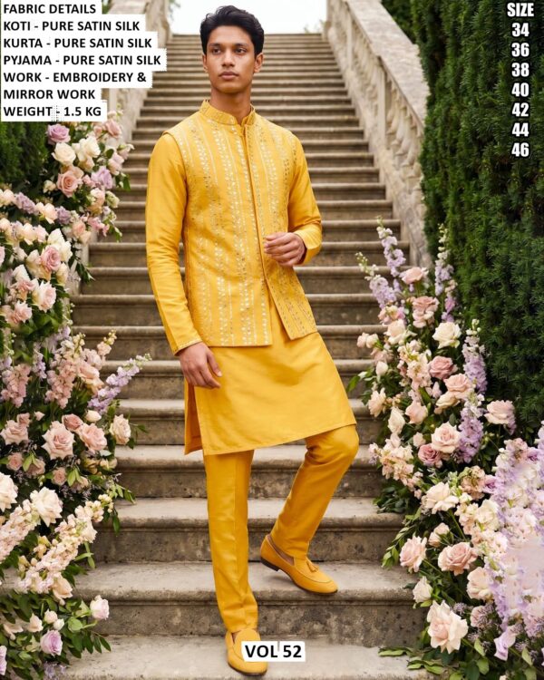 Premium Satin Silk Men Ethnic Outfit