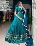Elegant Chanderi Mirror Kodi Work Lehenga