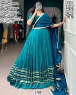 Elegant Chanderi Mirror Kodi Work Lehenga