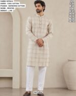 Comfortable Cool Cotton Printed Kurta Pajama Set