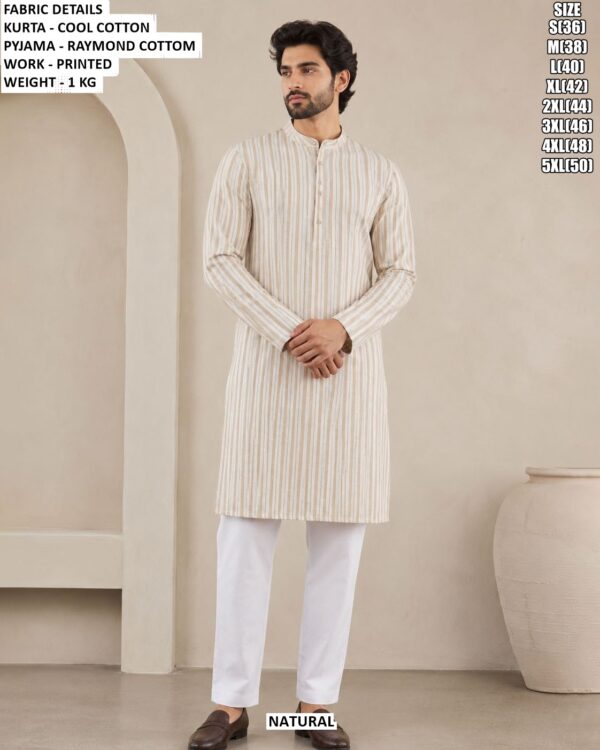 Comfortable Cool Cotton Printed Kurta Pajama Set