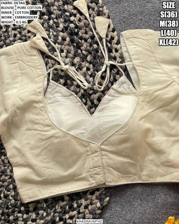 Pure Cotton Embroidery Blouse For Women