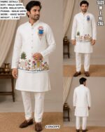 Stylish Festive Wear Koti Kurta Pajama