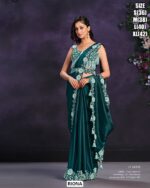 Beautiful Semi Ready Blouse Saree Set
