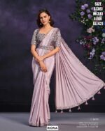 Beautiful Semi Ready Blouse Saree Set